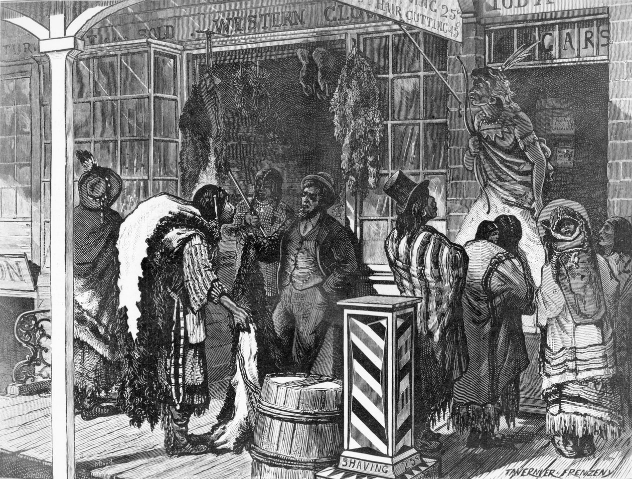 Indians Trading at a Frontier Town, from 