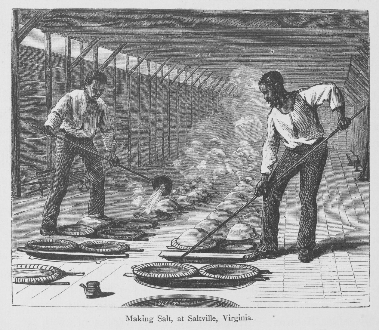 Making salt at Slatville, Virginia, from 