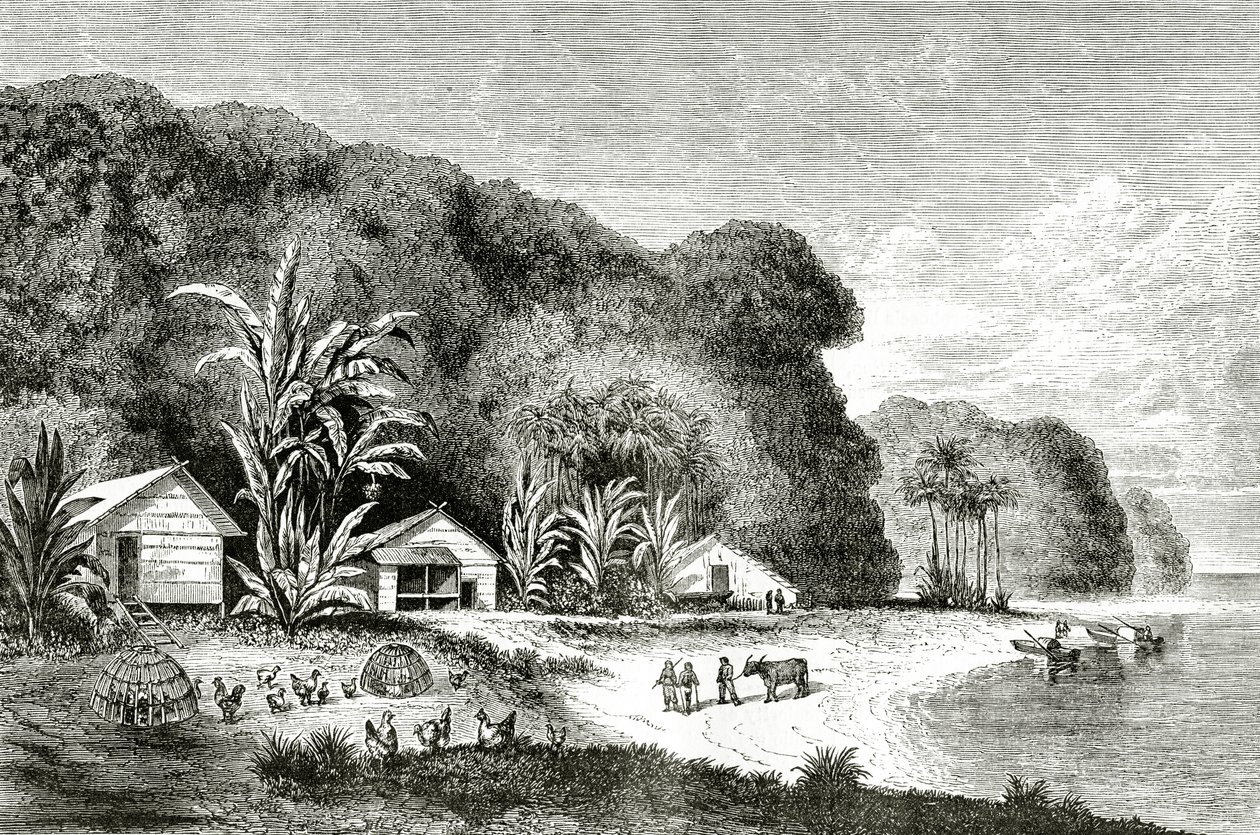 Mouth of the Saigon River, Illustration from a Visit to Saigon by Walter Rose, Published in Appletons Journal, May 4, 1872 by American School