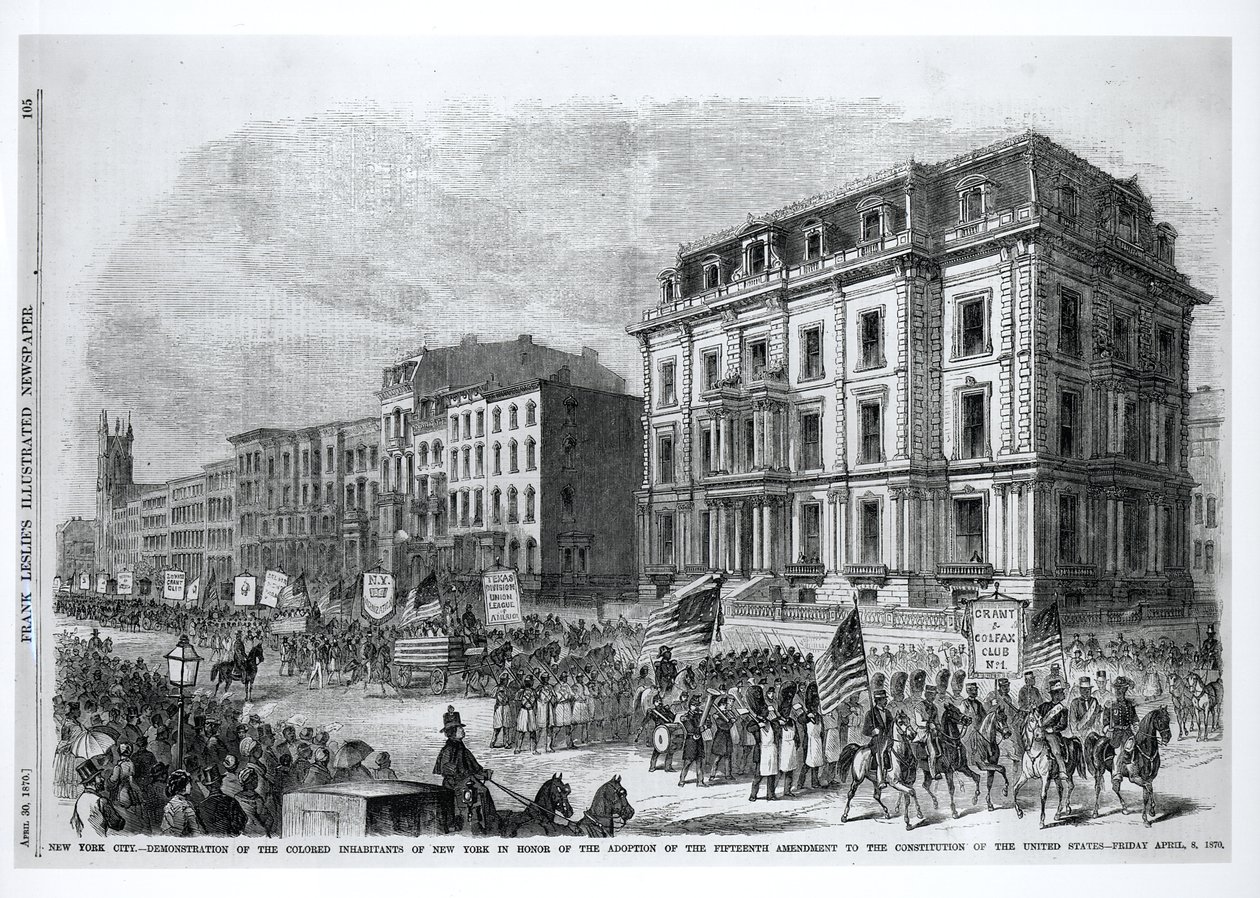 New York City: Demonstration of the Colored Inhabitants of New York in Honor of the Adoption of the Fifteenth Amendment to the Constitution of the United States, April 8th 1870, from 