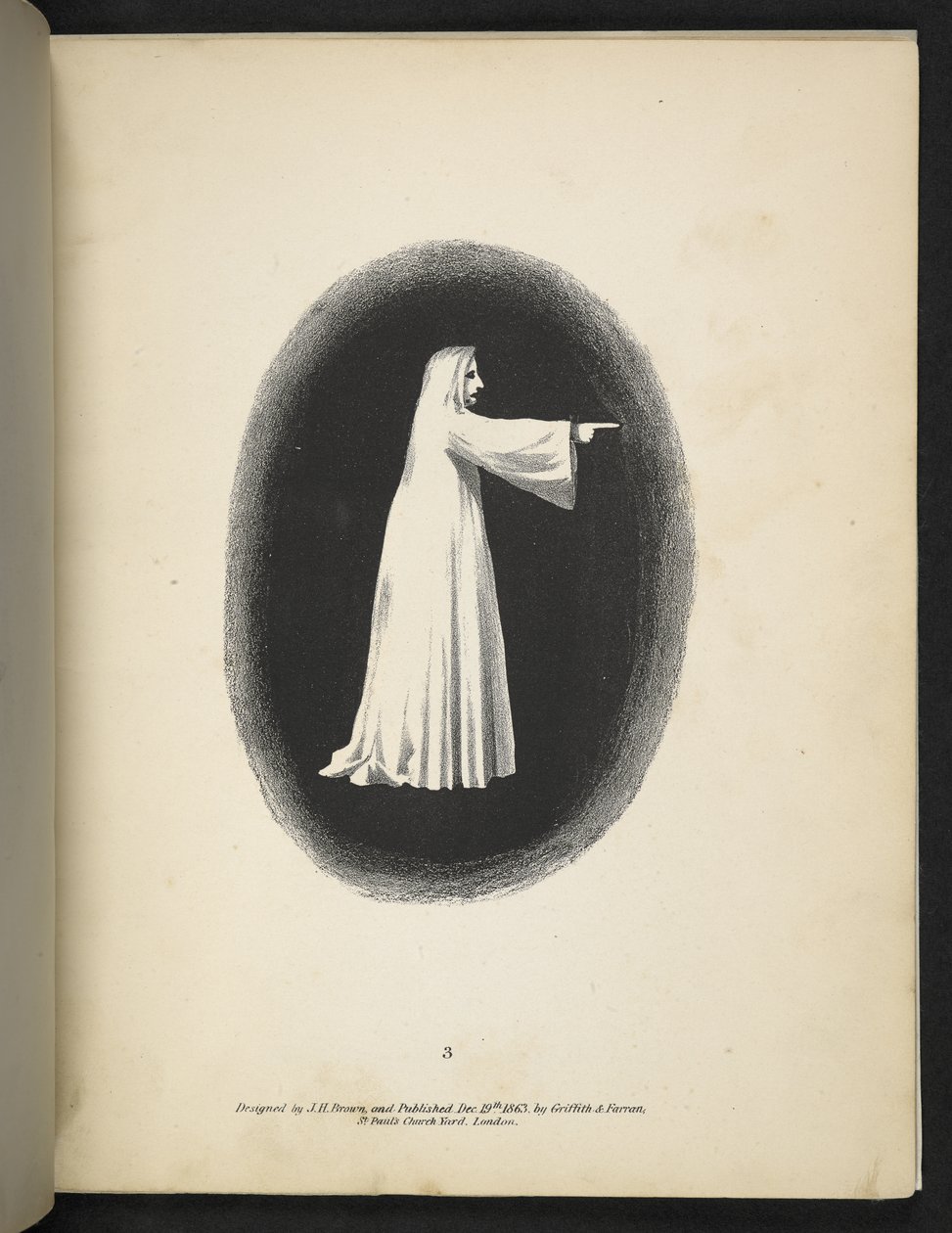 A Ghost in White, from Spectropia; or, Surprising Spectral Illusions Showing Ghosts Everywhere, and of Any Colour, etc. ser. 1 by American School
