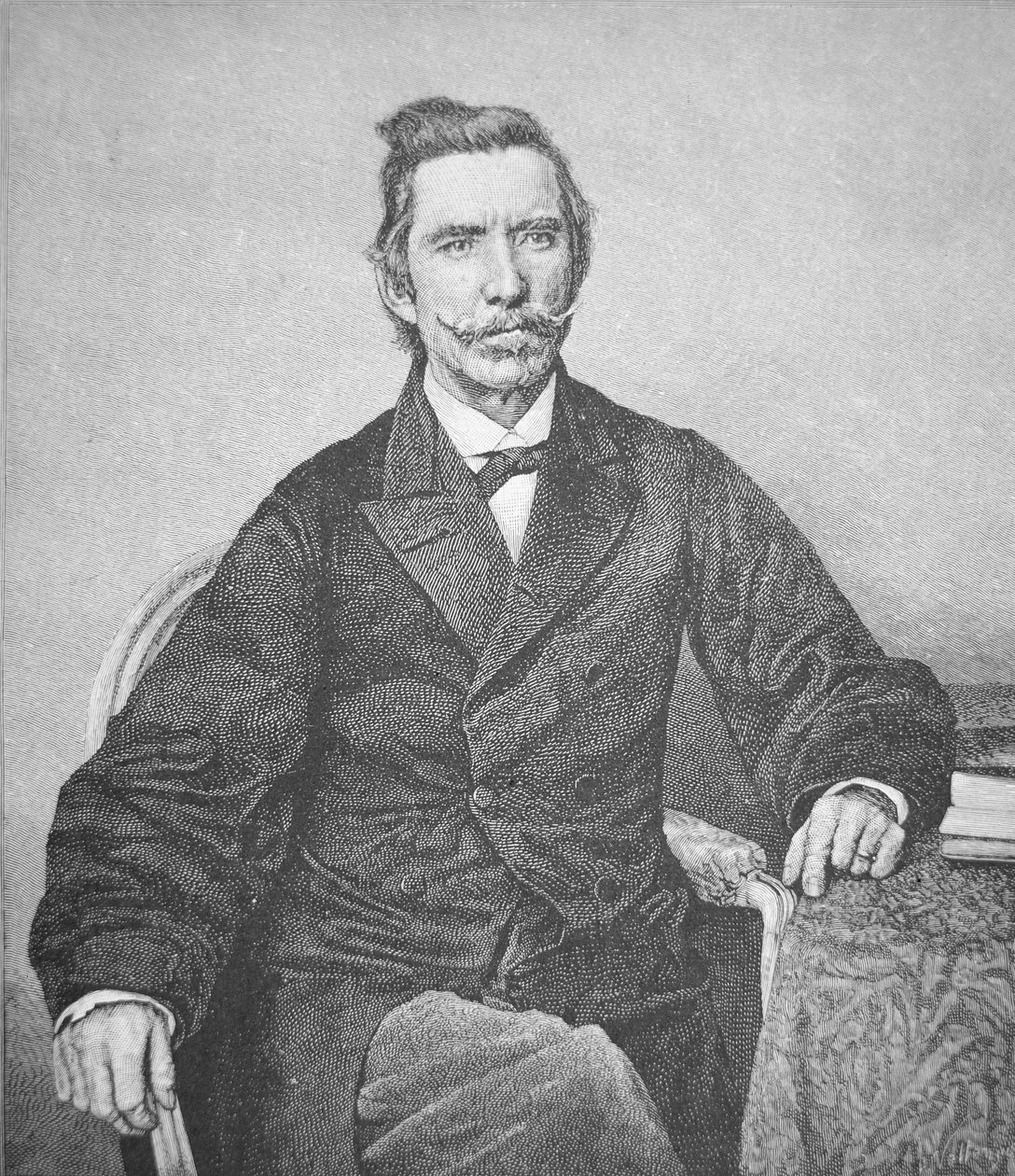 Portrait of Rear Admiral Semmes, captain of Confederate raider Alabama by American School