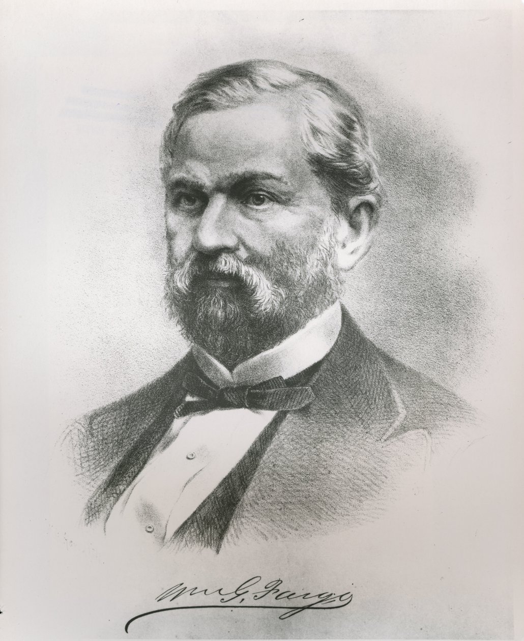 Portrait of William George Fargo (1818-81) co-founder of Wells Fargo & Co.