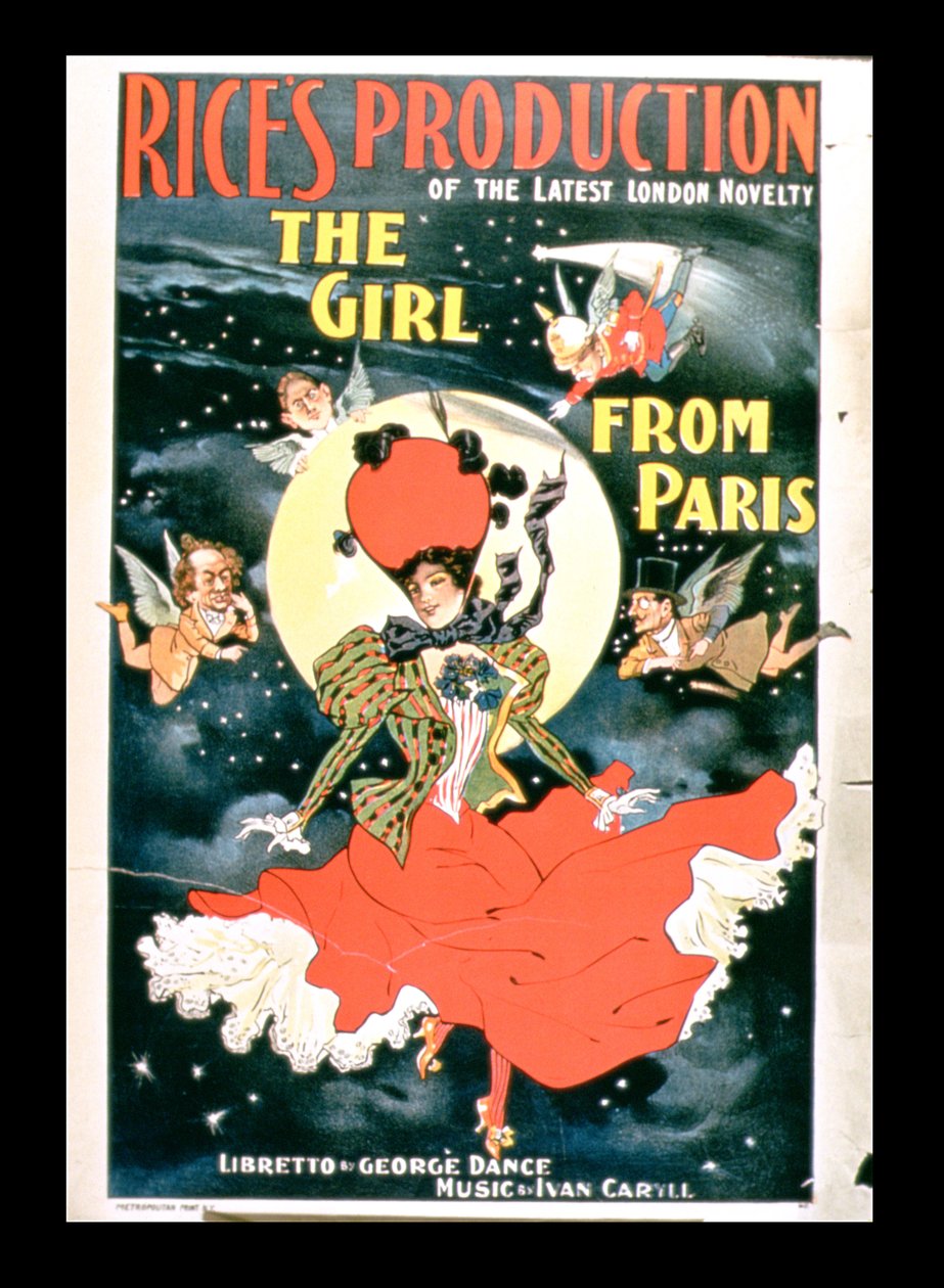 Poster for Rice's Production of The Girl from Paris