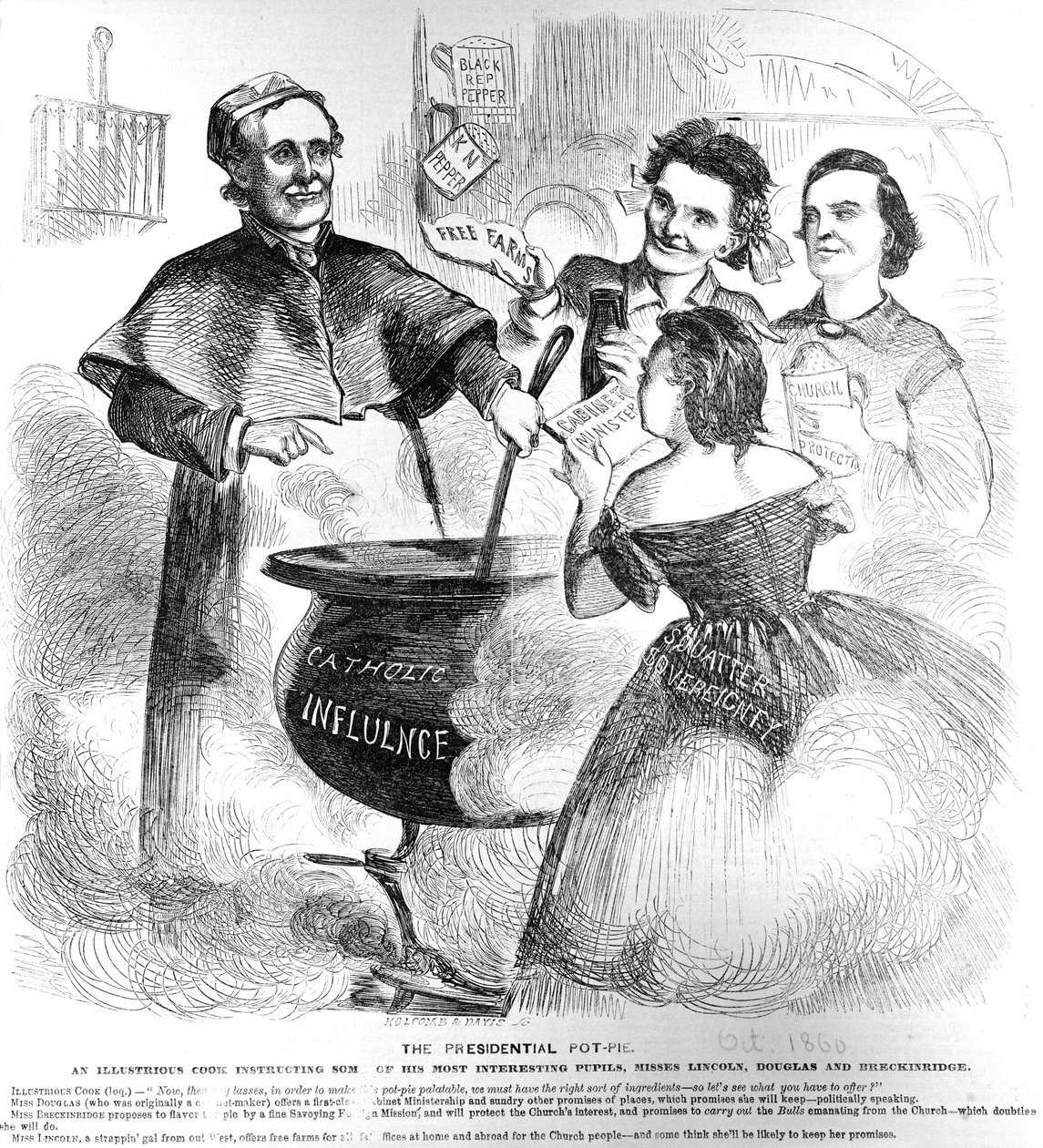 Presidential Pot Pie, from Frank Leslies Budget of Fun, 1st October, 1860 by American School