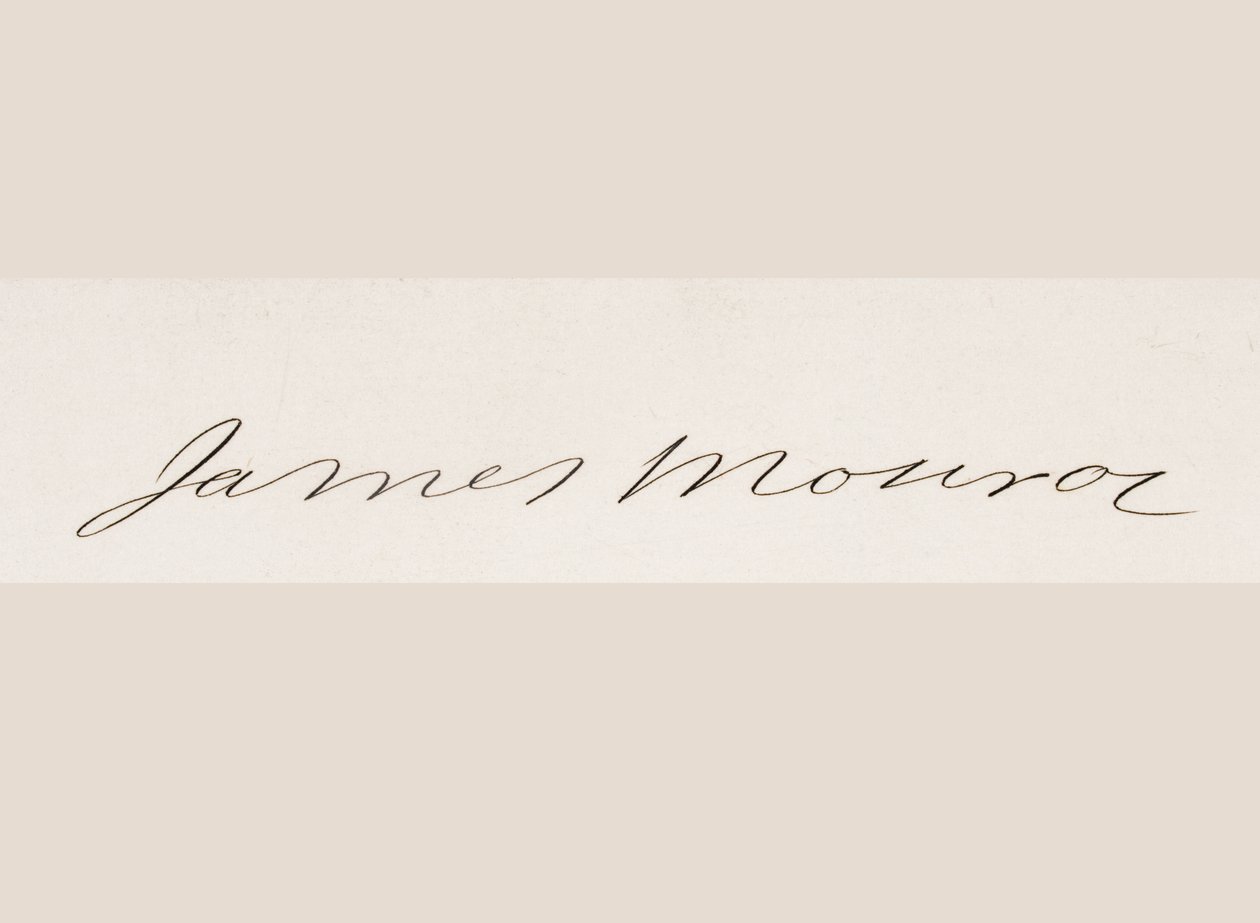 Signature of James Monroe by American School