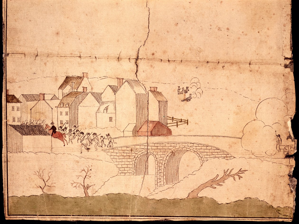The Battle of Lexington and Concord by American School