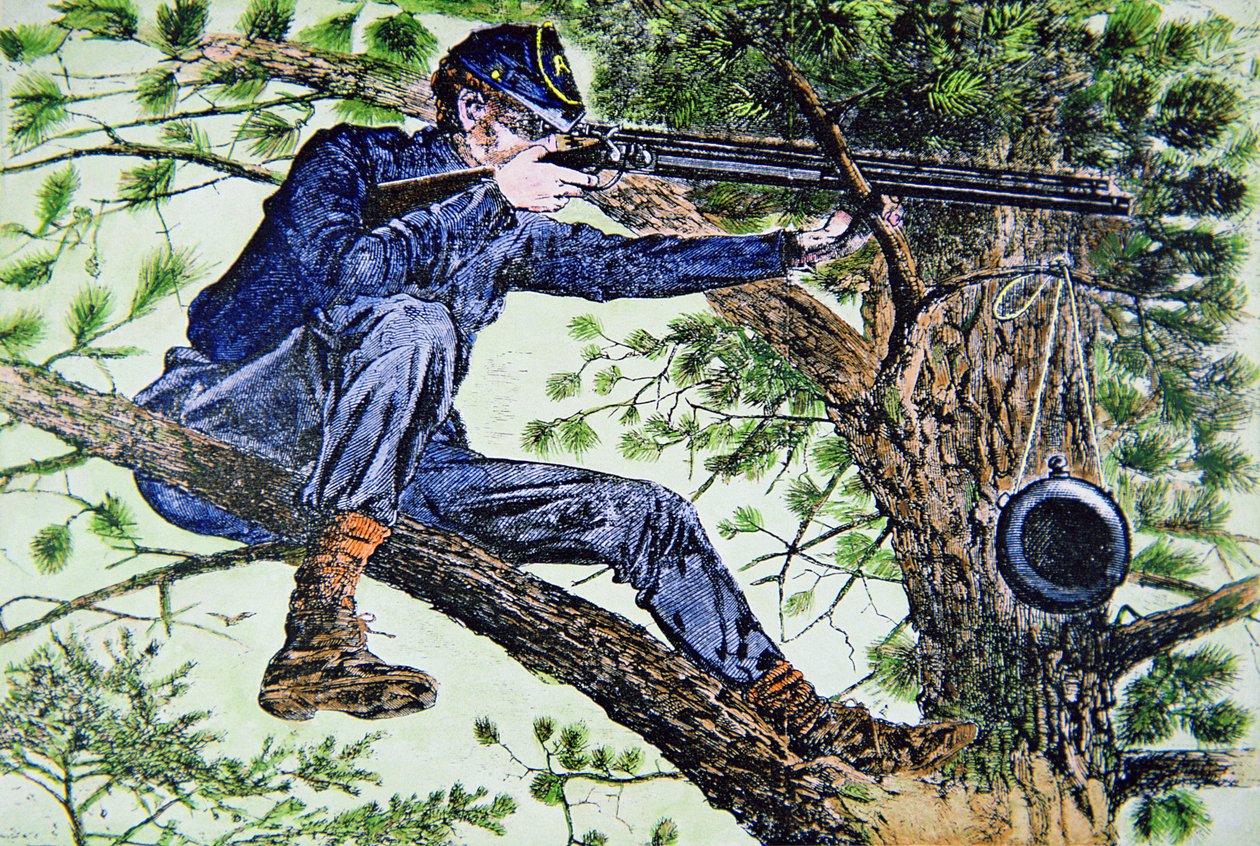 Union Army Sharpshooter Using Telescopic Sights by American School