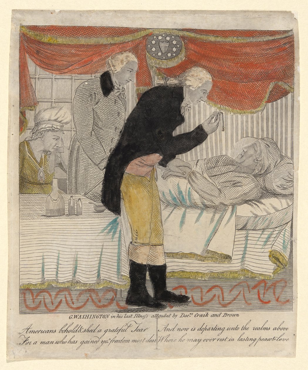 G. Washington in his last Illness attended by Doctors Craik and Brown by Amos Doolittle
