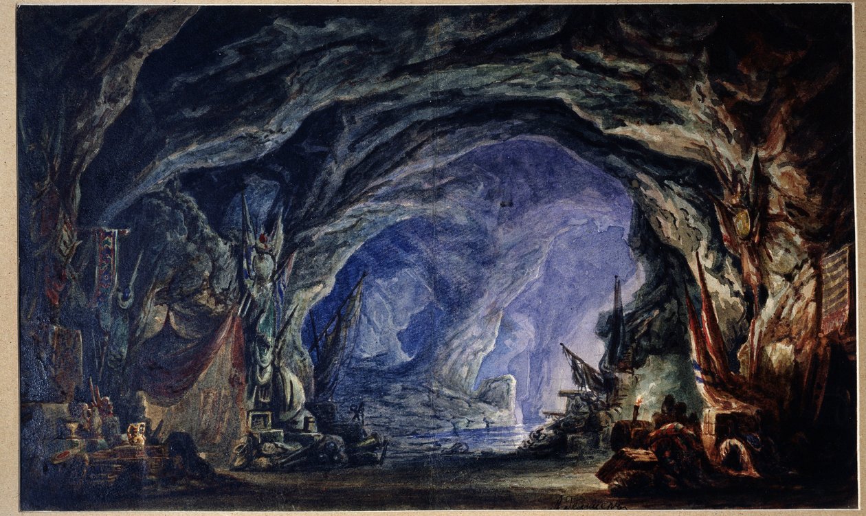 Bühnenbild für das Ballett Le Corsaire von A. Adam von Anatoli Fedorovich Geltser