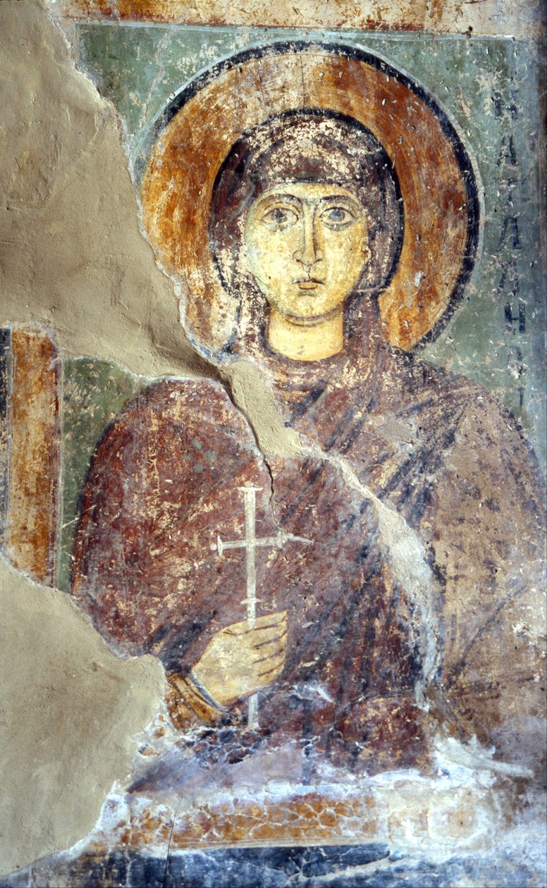 Saint Natalia by Ancient Russian frescos