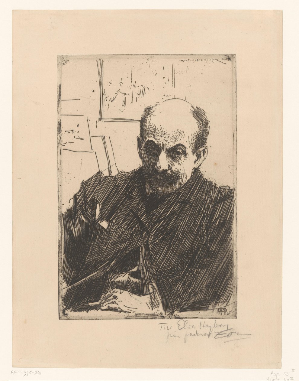 Portrait of Max Liebermann by Anders Leonard Zorn (signed by artist)