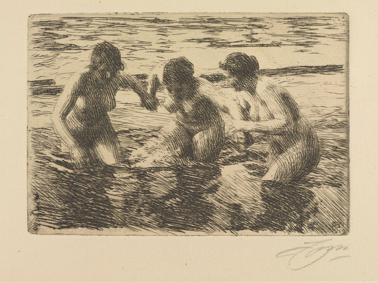 Against the Current by Anders Zorn