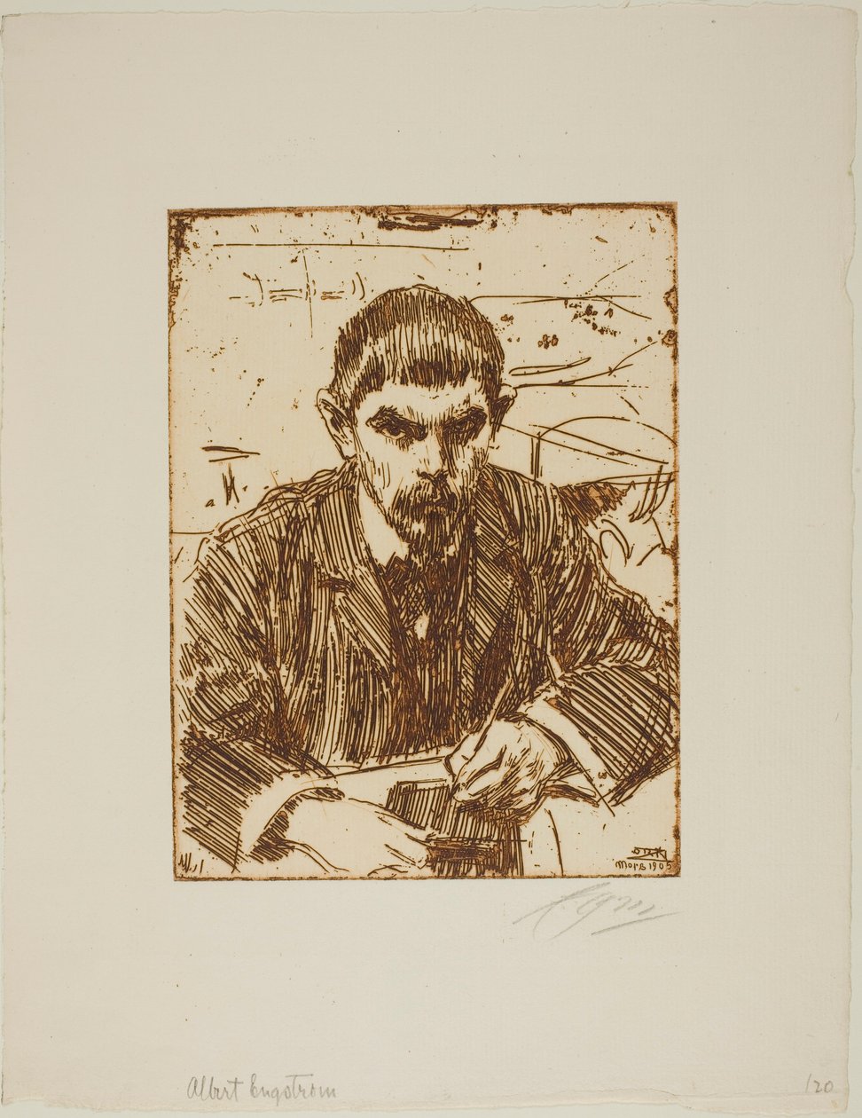 Albert Engström by Anders Zorn
