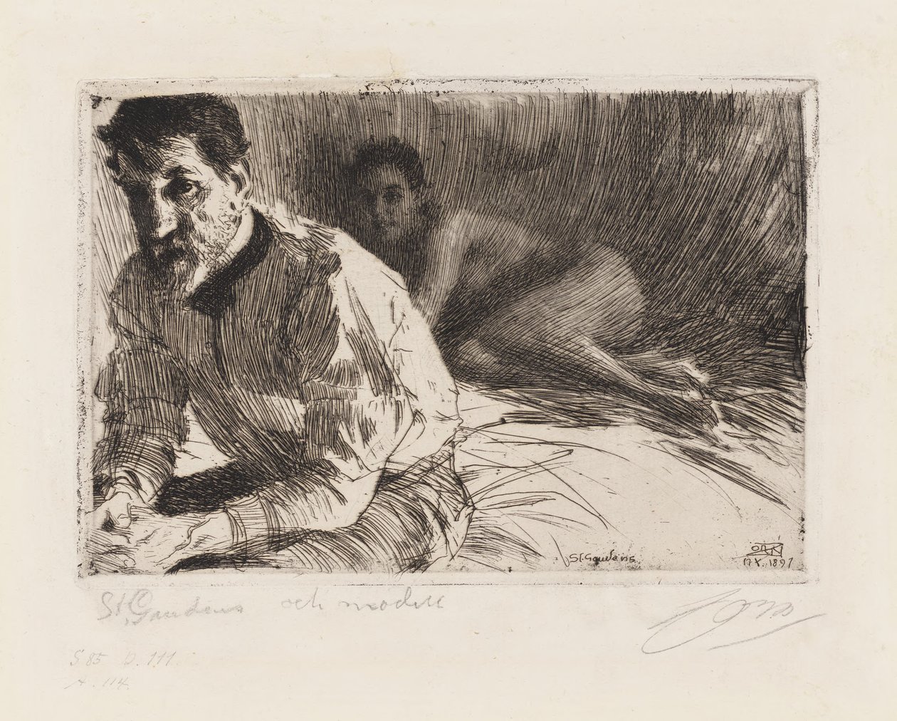 Augustus Saint-Gaudens by Anders Zorn