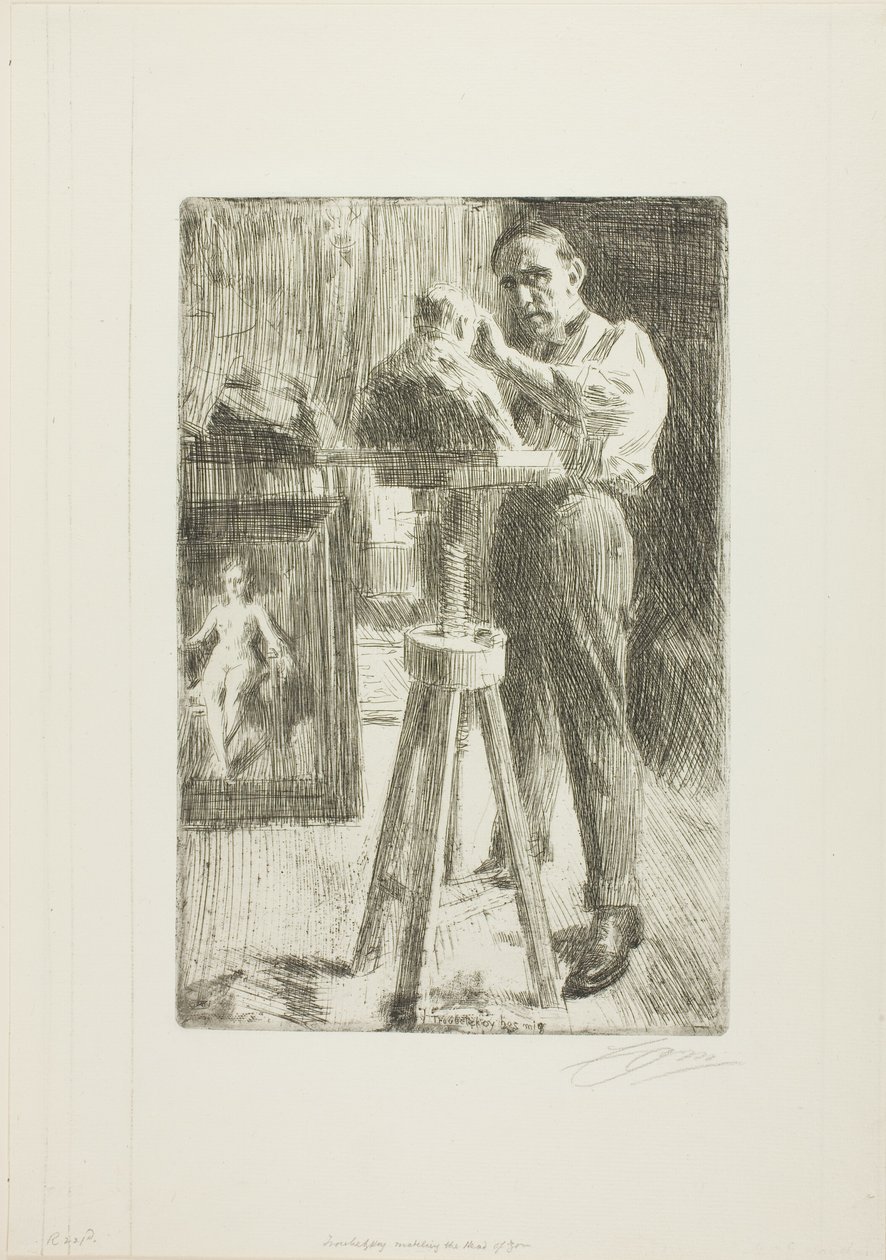 Prince Paul Troubetzkoy I (Whole length) by Anders Leonard Zorn