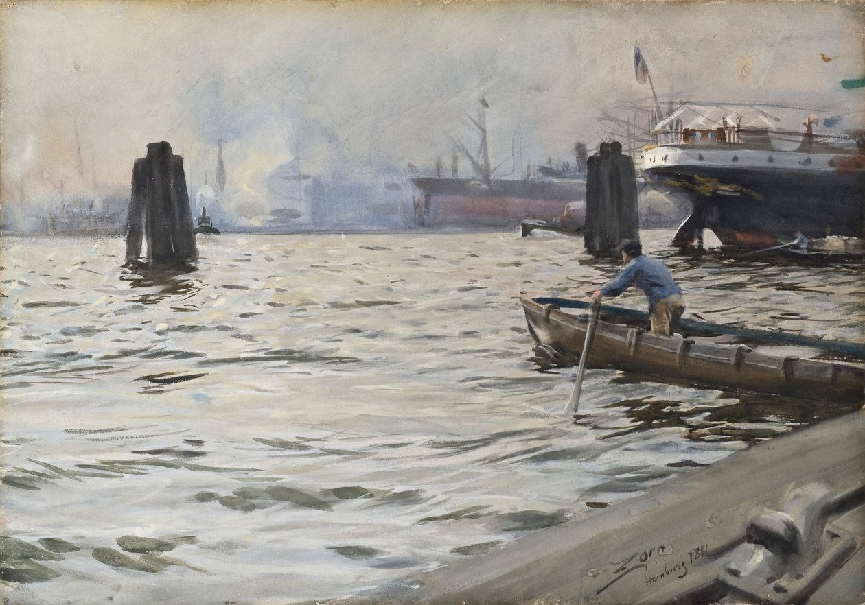 The Port of Hamburg by Anders Zorn