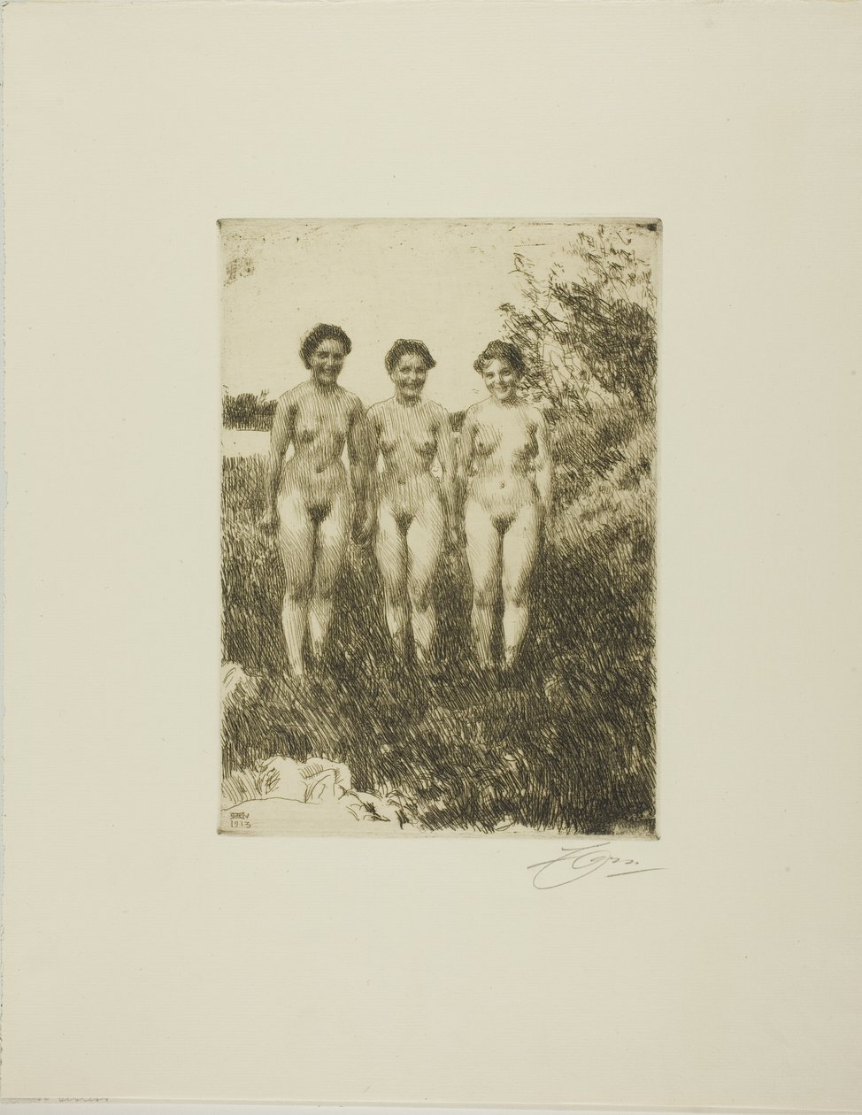 Three Sisters by Anders Leonard Zorn