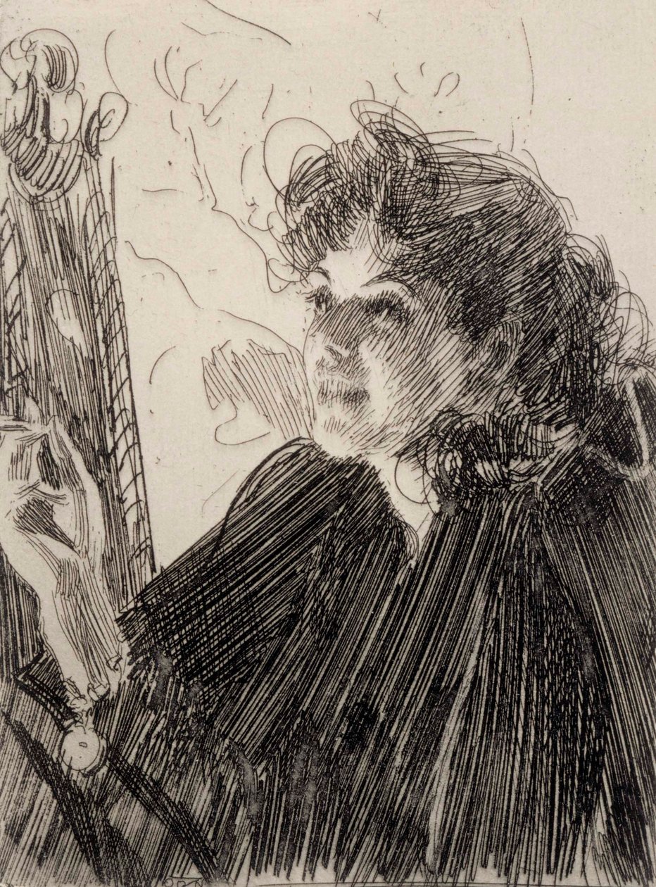 Woman Smoking by Anders Zorn