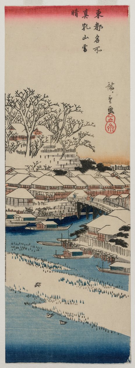 Clear Weather after Snow at Matsuchiyama by Ando Hiroshige