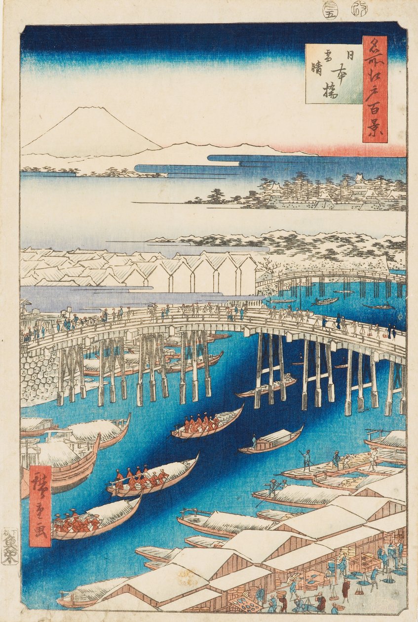 Clearing After Snow at Nihonbashi Bridge by Ando or Utagawa Hiroshige