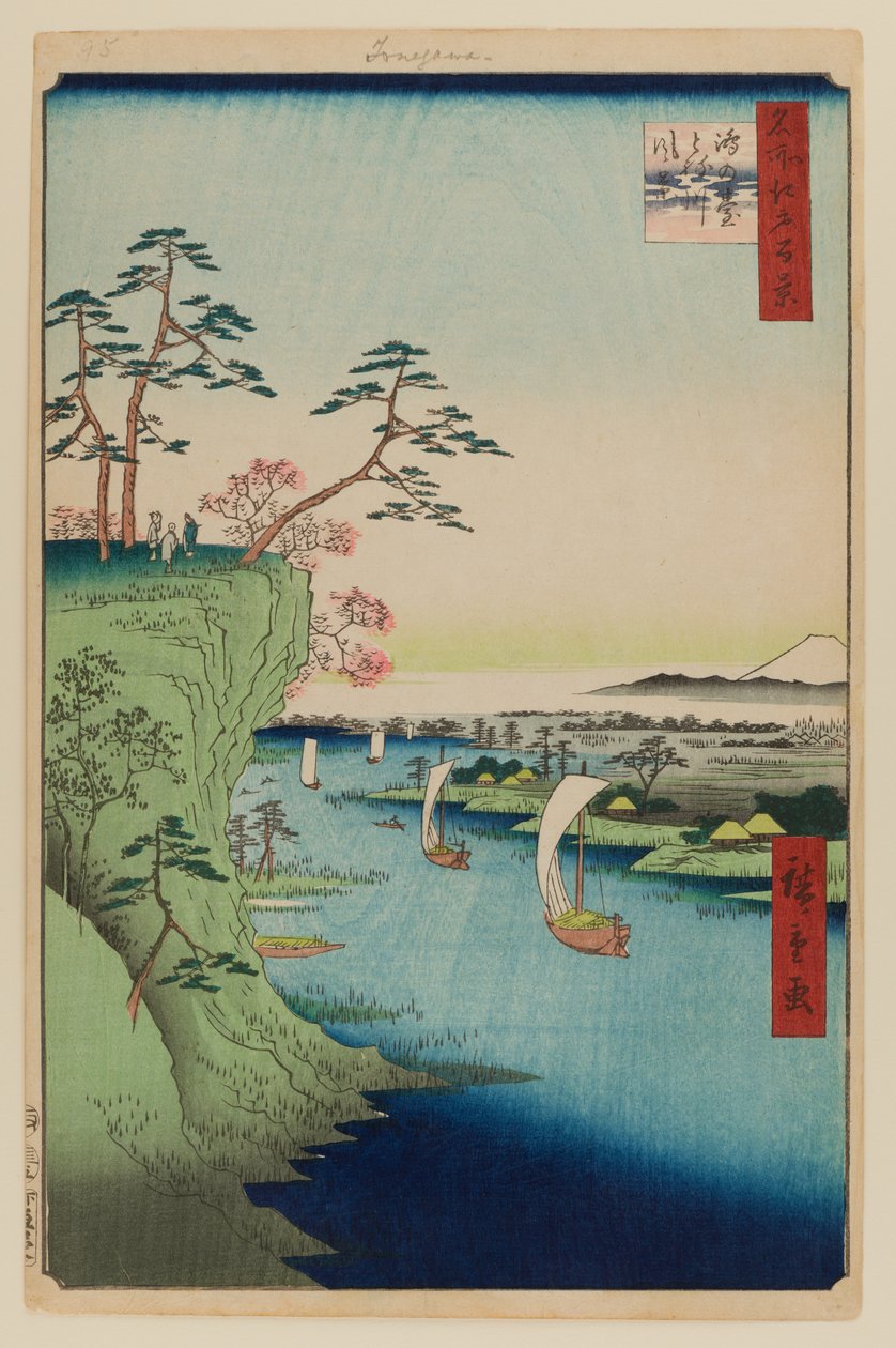 View of Konodai and the Tone River by Ando or Utagawa Hiroshige