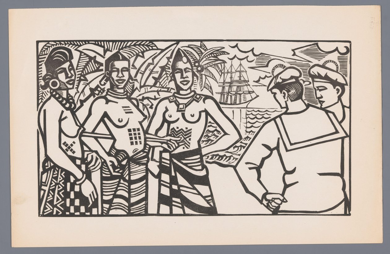 Three African Women and Two Sailors by André Lhote