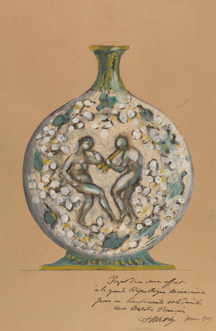 Vase with Dancing Figures by André Metthey