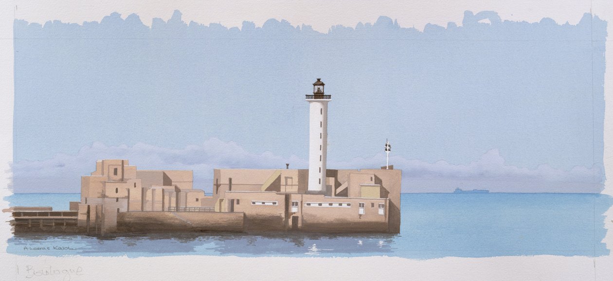 Boulogne Lighthouse, Pas de Calais, France by Andras Kaldor