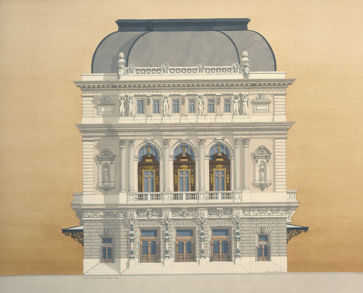 Opera Comique, Salle Favart, Paris, France by Andras Kaldor