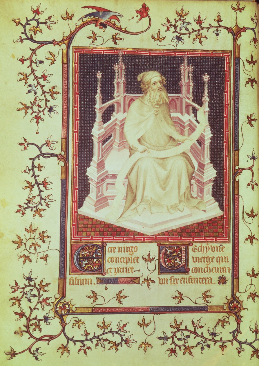 The Prophet Isaiah, from the Psalter of Jean, Duke of Berry, c.1386 by Andre Beauneveu