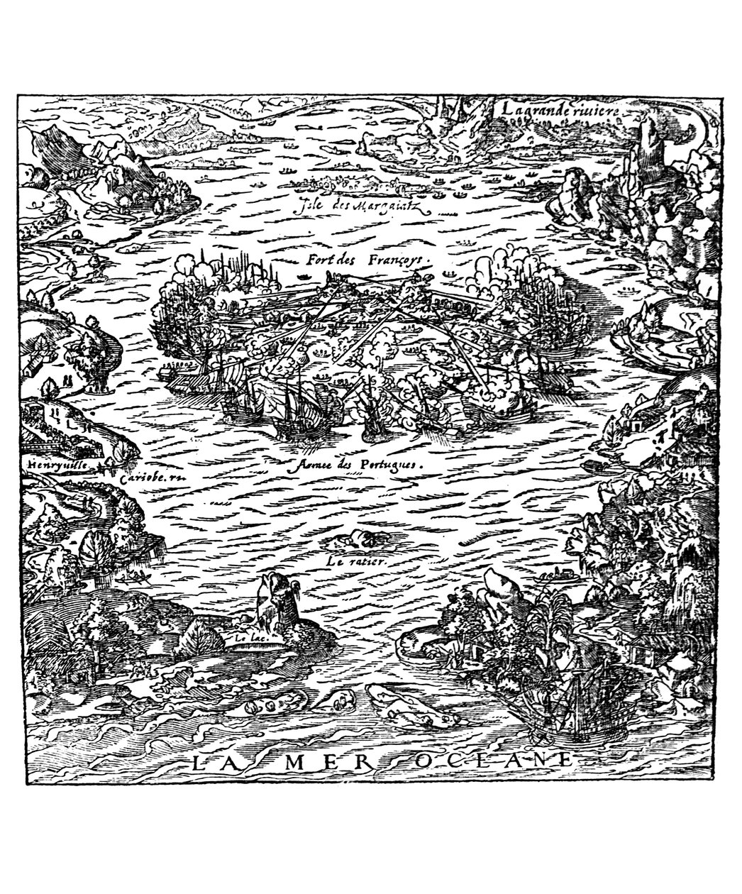 The capture of the Fort of Villegagnon by Andre Thevet
