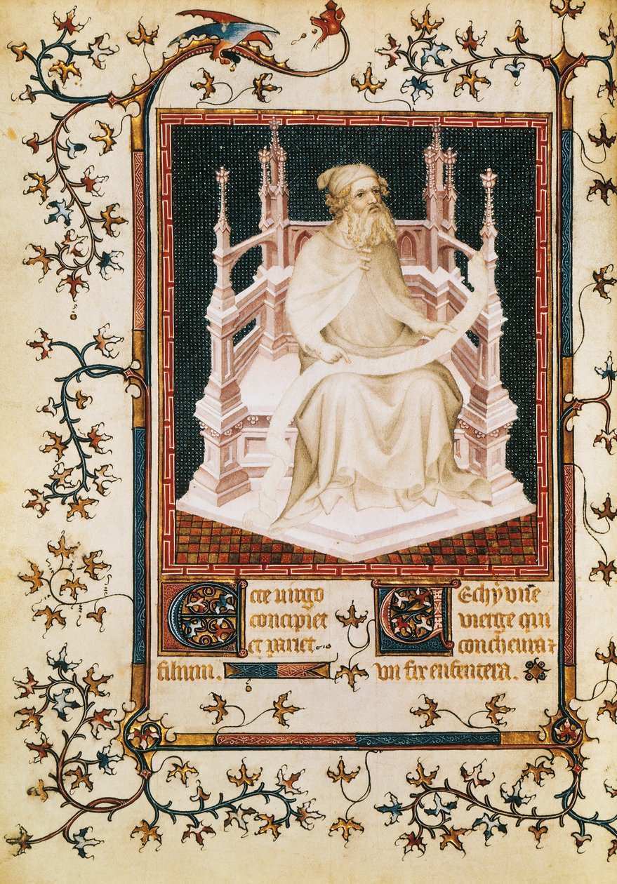 The Prophet Isaiah, Miniature from the Psalter by Andre Beauneveu