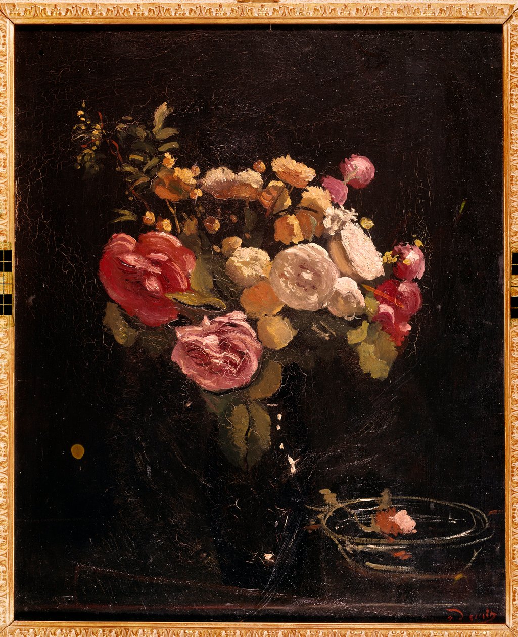 Roses in a Black Vase, 20th Century by Andre Derain