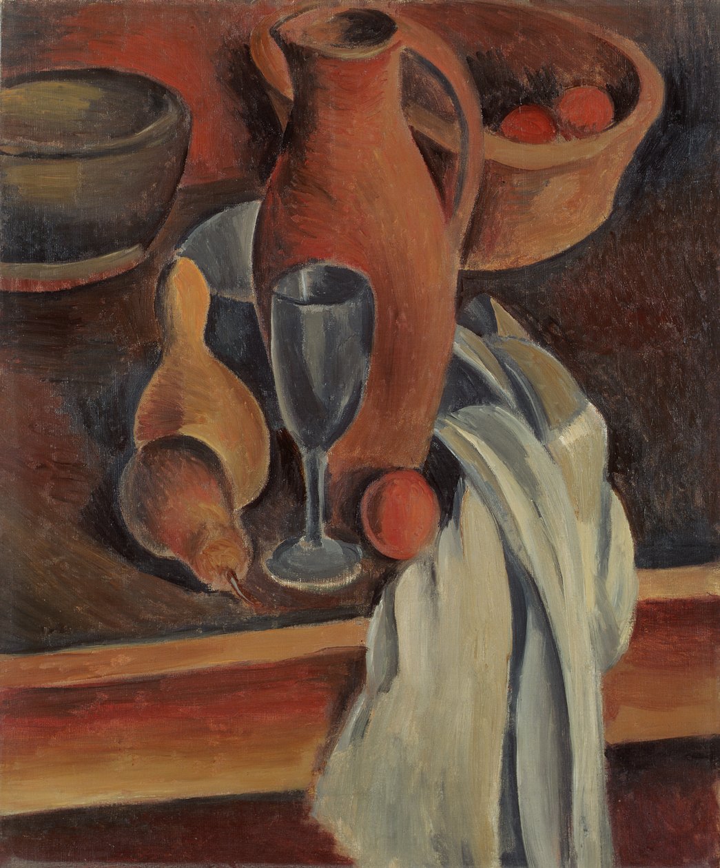 Still Life with Earthenware Jug, White Napkin and Fruit by Andre Derain