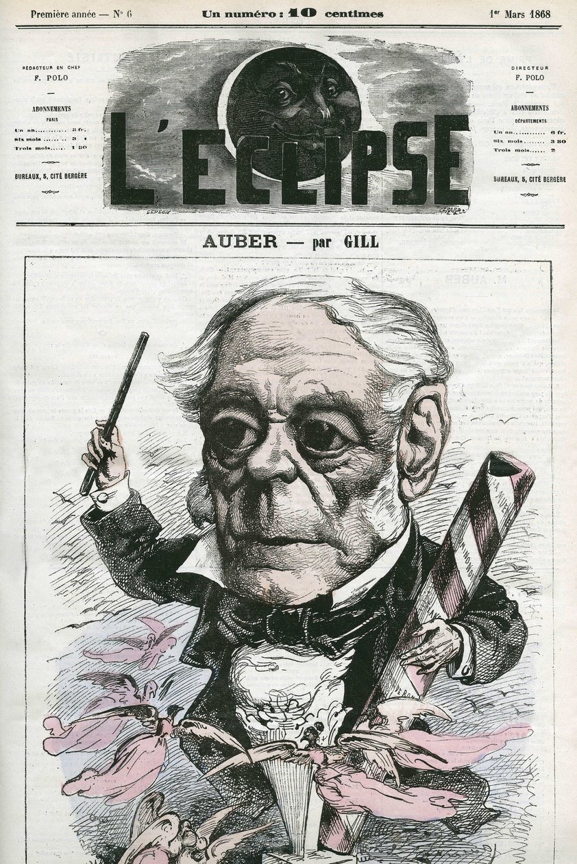 Auber Daniel-Francois-Esprit, French musician. Cover in 