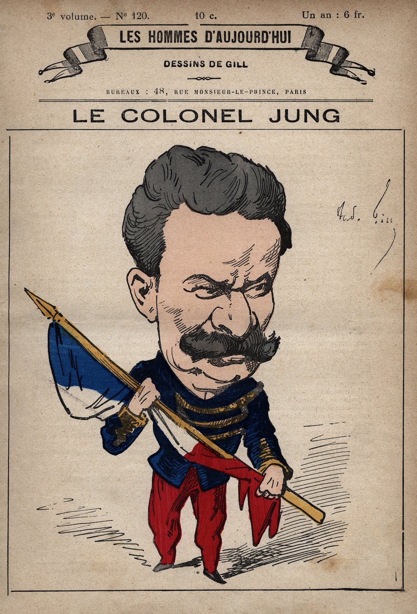 Cartoon of Colonel Theodore Jung (1833-1896) from 'The Men of Today' c ...