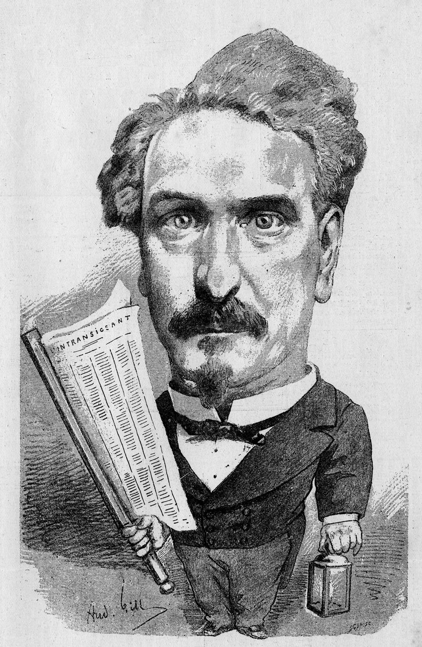 Drawing by Andre Gill representing Henri Rochefort, French journalist and politician, In 