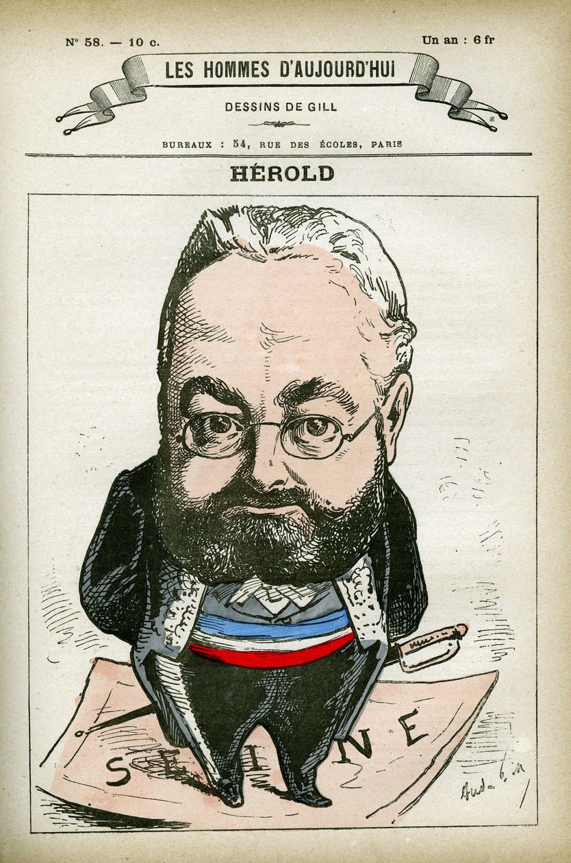 Portrait of Ferdinand Herold by Andre Gill