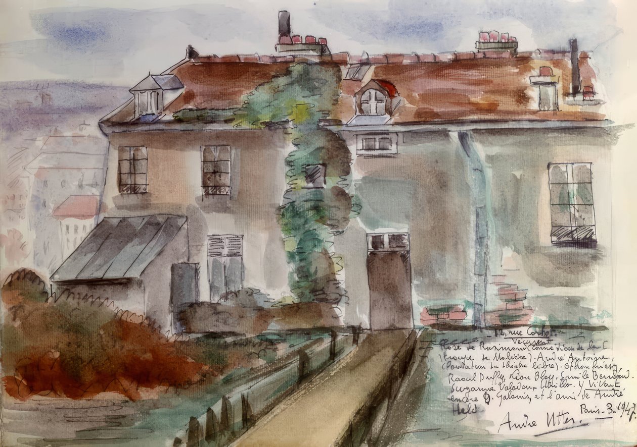 Paris, House 12 Rue Cortot by Andre Utter