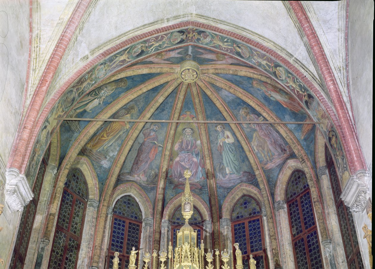 Benedictine Fathers and Apostles, from the Vault of the Apse in the Chapel of St. Tarasius by Andrea del Castagno
