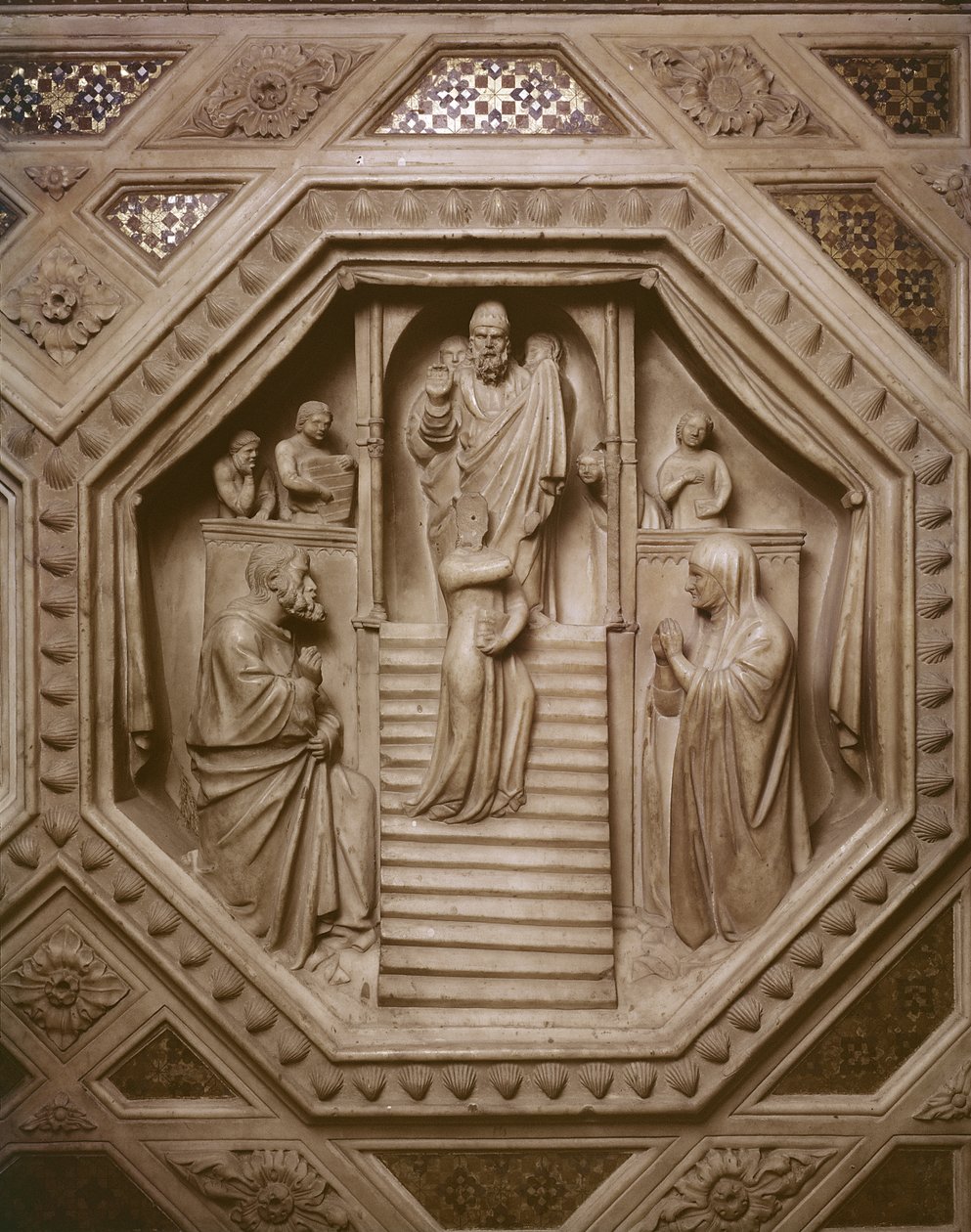 Presentation of the Virgin in the Temple (detail) by Andrea di Cione Orcagna