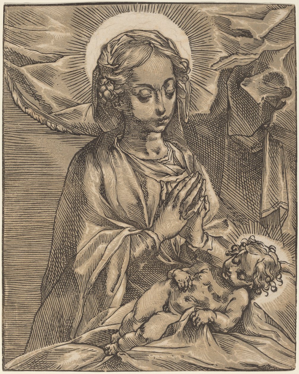 Madonna and Child by Andrea Andreani after Francesco Vanni