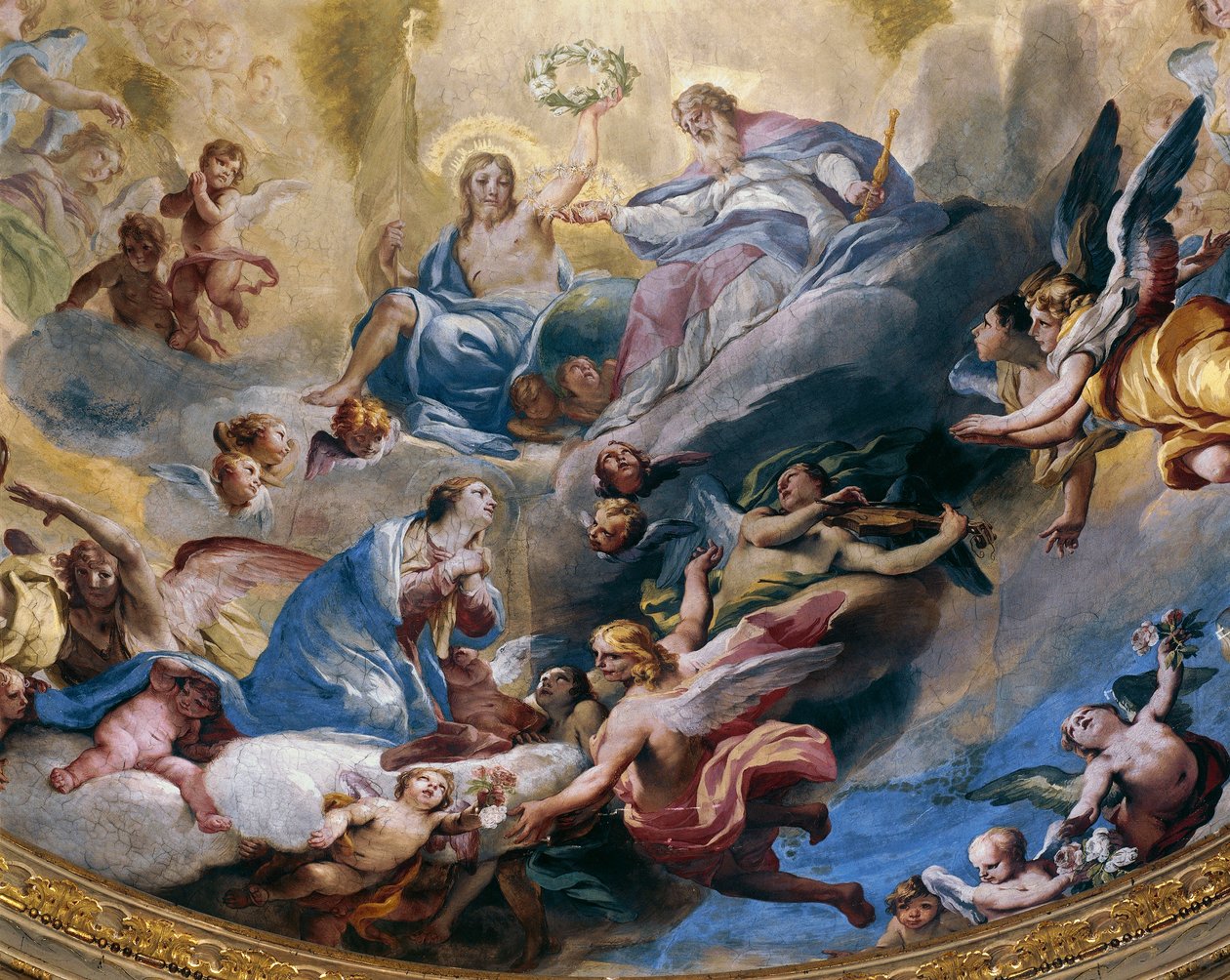 Coronation of Virgin by Andrea Lanzani