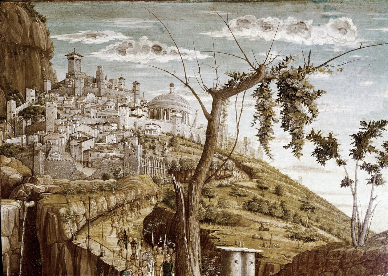 Christ Praying in the Garden of Olive Trees (detail) by Andrea Mantegna