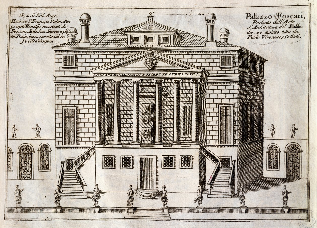 Main Facade of Villa Foscari Known as La Malcontenta by Andrea Palladio