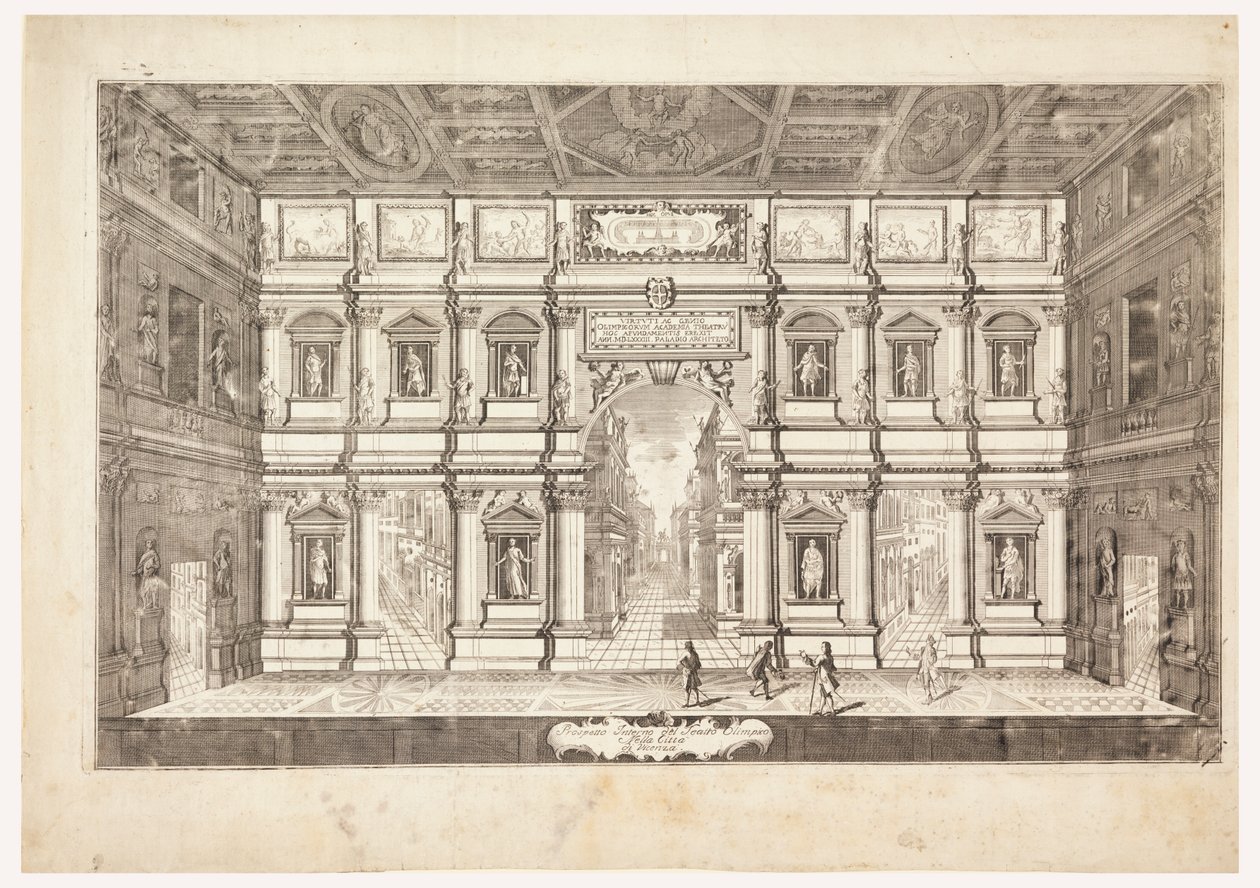 View of the Stage of the Teatro Olimpico at Vicenza by Andrea Palladio