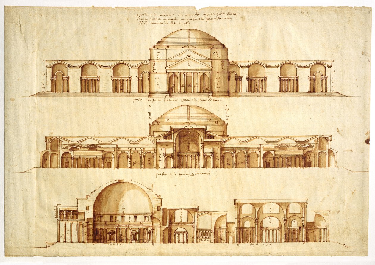 Reconstruction project of the Baths of Agrippa, Rome by Andrea Palladio