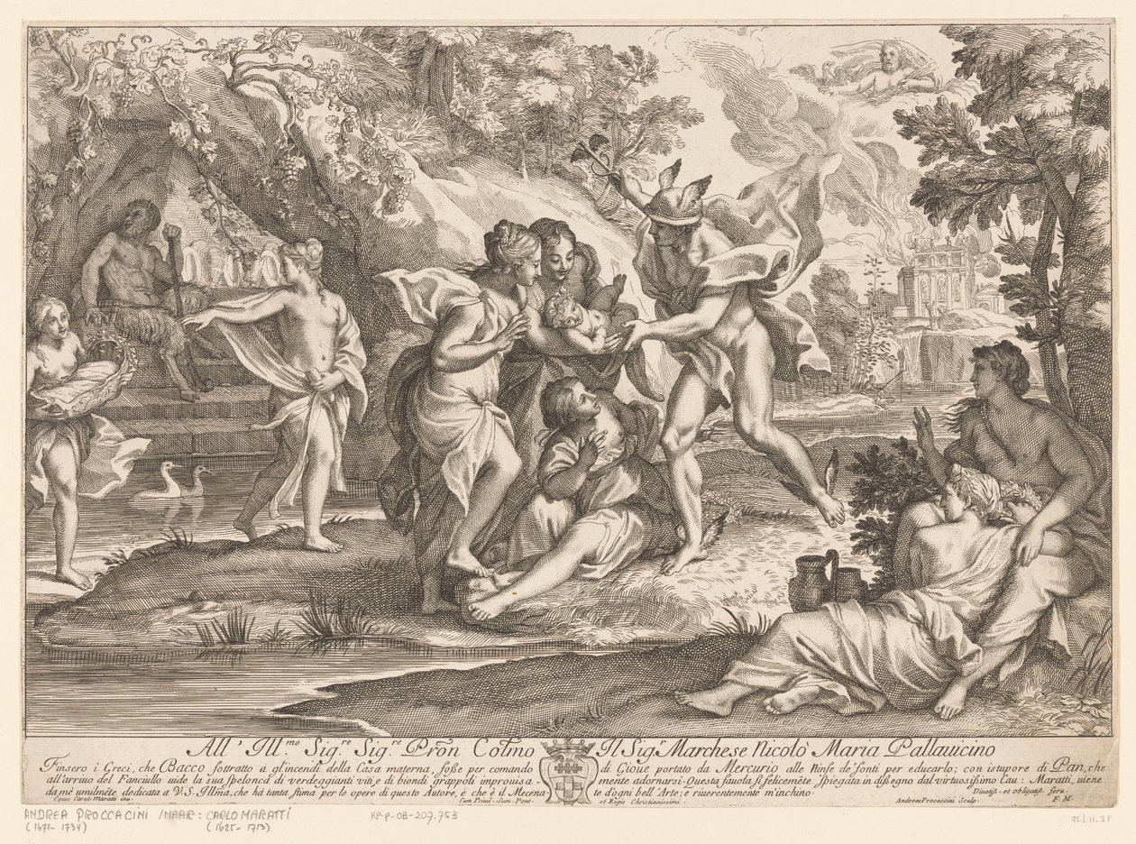 Mercury Gives Bacchus to the Nymphs of Nysa by Andrea Procaccini