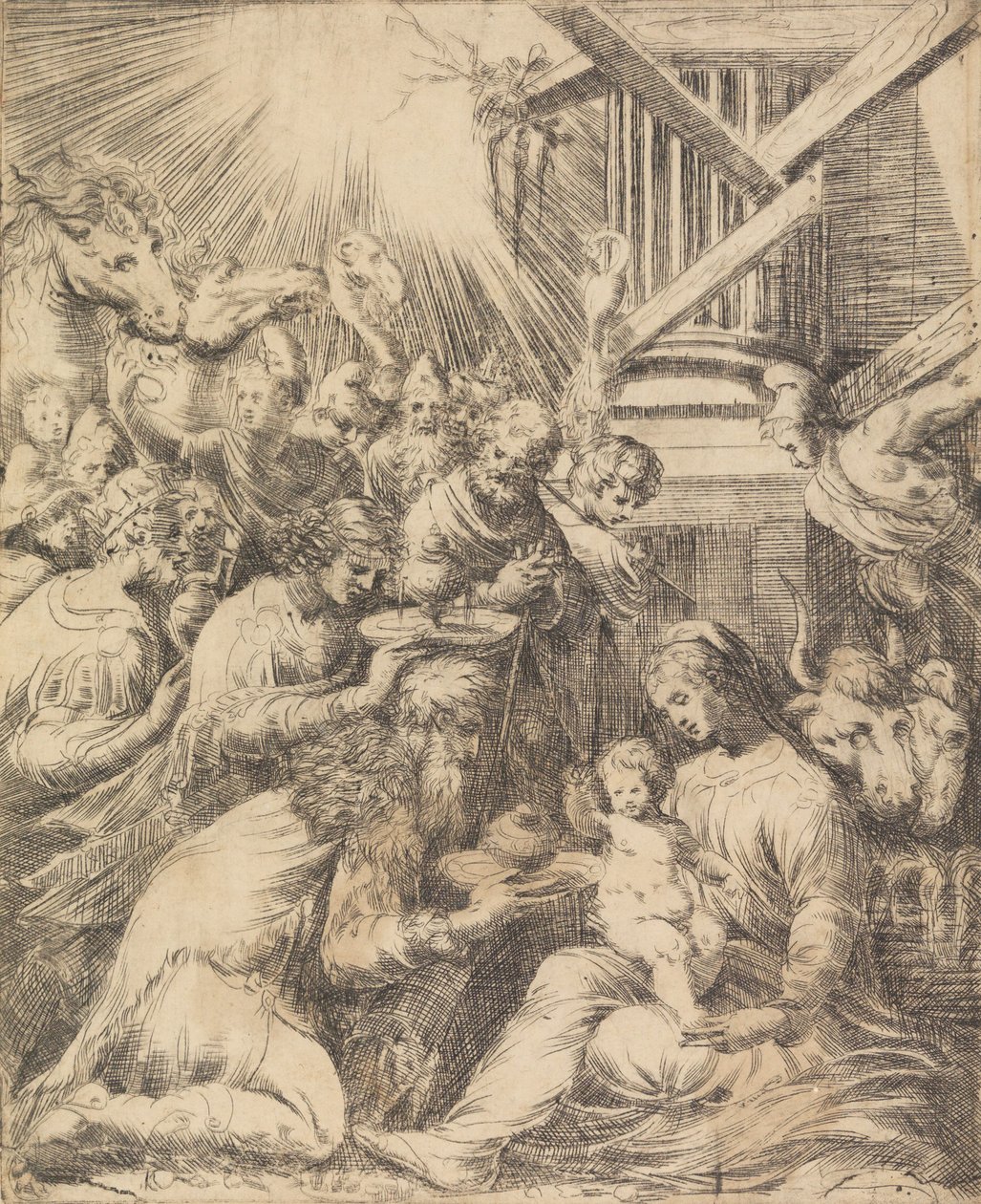 Adoration of the Magi by Andrea Schiavone